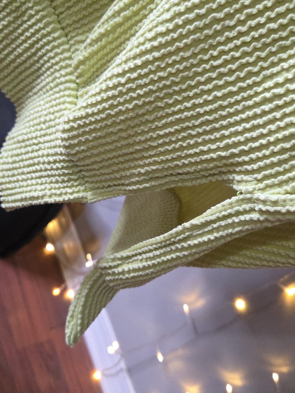 Jennaration Ribbed Split Side Pullover Size M In Lime Green - Picture 4 of 9